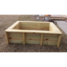 raised garden beds/with sitting ledge